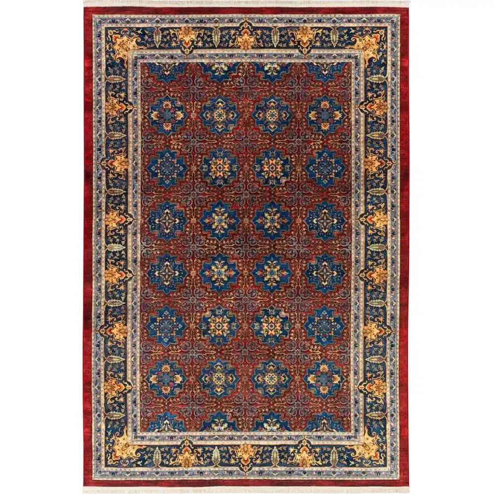 فرش ماشینی سنتی طرح 25cs0350 لاکی 1000 شانه